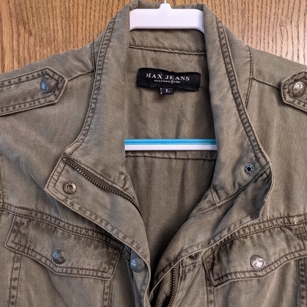 Max Jeans Olive Green Jacket - Picture 3 of 4
